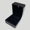Wholesale Luxury Necklace Jewelry Gift Box with LED Ring Wiredrawing Design Velvet Material PU Leather Case