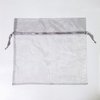 High Quality Gray Organza Pouch for Jewelry Custom Wholesale with Drawstring Sealing Handle for Gift Packaging with Logo