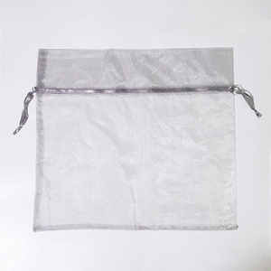 High Quality Gray Organza Pouch for Jewelry Custom Wholesale with Drawstring Sealing Handle for Gift Packaging with Logo