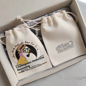 Custom Cotton Drawstring Bag Small Canvas Jewelry Cloth Storage Bag with Recyclable Feature for Gift Use