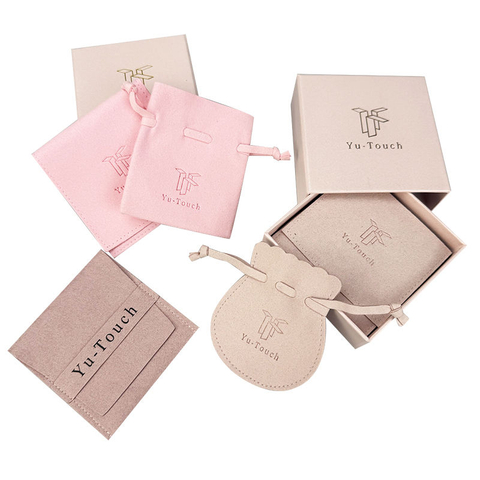 Lovely Jewelry Pouch Microfiber Jewelry Packaging Bag With Custom Logo Jewelry Organizer Bag Velvet Bag