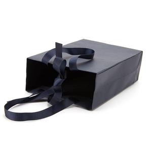 Luxury Kraft Paper Bag with Custom Logo for Jewelry Packaging and Shopping Features Ribbon Handles and Is Food Safe