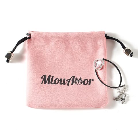 Wholesale Custom Printing Pink Velvet Drawstring Bag High-End Beautiful Velvet Storage Dust-proof Recyclable for Watch Gift Use