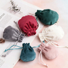 Custom Printing Logo Velvet Dice Bag Jewellery Bag Flannel Necklace Drawstring Bags Pouch for Earring Bracelet