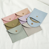 Custom Logo Printed Microfiber Gift Bag Necklace Jewellery Packaging Bag Envelope Microfiber Jewelry Pouch with Button