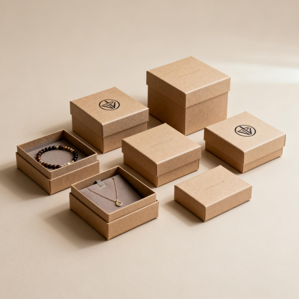 Custom High-End Cardboard Paper Jewelry Packaging Box Hexagon Ring Necklace Bracelet Pendant Jewellery Storage Box