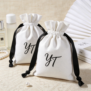 Hot Selling Custom Cotton Bags Reusable Cotton Canvas Packaging Bags Cotton Drawstring Jewelry Pouch Bag