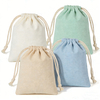 Wholesale Canvas Cotton Jewelry Pouch Gift Drawstring Bag Custom Handbag Cotton Dust Bags with Logo Print