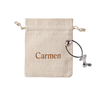 Eco Friendly Custom Logo Reusable Shopping Linen Storage or Christmas Candy Gift Jewelry Pouch with logo