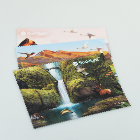 OEM/ODM Customized Microfiber Cloth for Screen Glasses Cleaning Sunglasses Heat-Transfer Printing Logo Eyeglasses Care Products