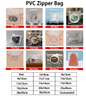 Custom Logo Mini Frosted PVC Plastic Jewelry Pouch Cosmetic Slide Zip Lock Packaging Bags for Jewelry Rhinestones Glitter