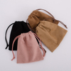 Wholesale Custom Printed Suede Drawstring Pocket for Toy and Jewelry Gift Packaging Storage Elegant Jewelry Drawstring Bag