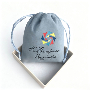 Custom Blue Velvet Jewelry Pouch Drawstring Jewellery Packaging Bag Jewelry Pouch Bag Custom logo Jewelry Gift Bag