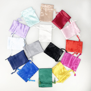 Custom Satin Drawstring Bag Large Satin Bags for Custom With Logo Reusable Eco Friendly Jewelry Package Bags