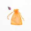 Custom Size Drawstring Gift Organza Pouches Colorful Jewelry Organza Bag Recyclable Grey Color or Customized Acceptable