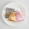 Custom Satin Pouch with Drawstring Logo Printed Silk Storage Bag for Clothes Lingerie Jewelry Cosmetics Gifts