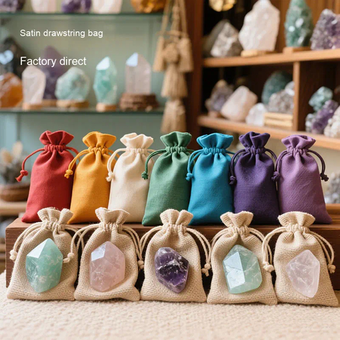 Recyclable Custom Linen Drawstring Pocket Crystal Sachet Bag Perfume Medal Jewelry Bag Jute Gift Jewelry Pouch with Logo