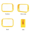 Wholesale Large Capacity Waterproof Clear PVC Leather Makeup Travel Toiletry Cosmetic Zipper Bag Custom Logo Women's Case PC