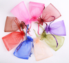 Customized Logo 9*12 CM Organza Storage Bag 22 Colors Transparent Jewelry Pouch Packaging for Gifts & Gifts Storage