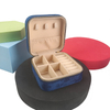 Wholesale Women Girls Earring Box Organizer Portable Jewelry Storage Box PU Leather Small Travel Microfiber Jewelry Box