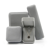 High End Quality Gray Grey Velvet Necklace Earring Ring Jewelry Packaging Box Flannel Ornament Gift Velvet Storage Jewellery Box