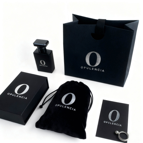 Luxury Custom Logo Printed Black Paper Jewelry Perfume Boxes Set for Gift Ring Display Jewelry Packaging Pouch & Cards