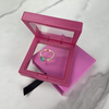 Custom 3D Suspension Floating Box PE Plastic Transparent Frame Jewelry Packaging Displays Boxes