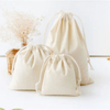 Custom Drawstring Cotton Packing Bags for Underwear Candy Coffee Food Shoes Jewelry Dust Cotton Bags for Packaging Promotion