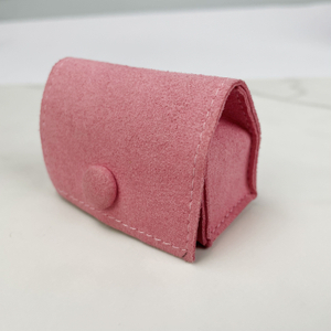 Necklace Foldable Wholesale Velvet Suede Jewelry Box Luxury Gift Organizer Ring Earrings Flip Button Jewelry Box