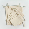 Custom Logo Eco-Friendly Organic Drawstring Dust Bag Reusable Muslin Cotton Pouch Linen Bag Gift Jewelry Packaging Wholesale