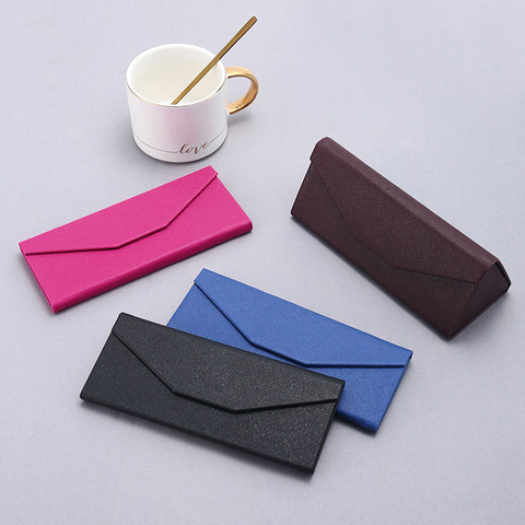Wholesale Triangle Foldable Sunglasses Case Luxury Optical Glasses Case Custom Logo Print Eyewear Spectacle Case