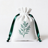 Organic Recycled Custom Cotton Dust Proof Bag Natural Fabric Cosmetic Cotton Bag for Eco-Friendly Brand Packaging