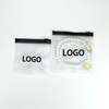 Custom Printing Logo Small Mini Frosted Pvc Ziplock Pouch White Clear Rings Jewelry Packaging Plastic Zipper Bag