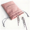 Customizable logo Microfiber Drawstring Jewelry Bag High Quality Personalized Microfiber Jewelry Pouch for Wedding
