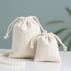Custom Thin Herringbone Cotton Drawstring Bag and Pearl Cotton Packing Pouch for Lightweight Gift Packaging
