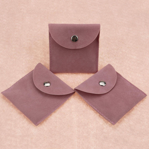 Custom Jewelry Bags with Logo Printed Microfiber Suede Jewelry Envelope Necklace Bag Jewelry Pouch with logo