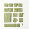 Customized Super Microfiber Green Jewelry Pouch Custom Ring Necklace Jewelry Packaging Jewellery Pouch Jewelry Packaging Bag