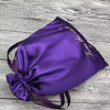 Custom Printed Satin & Organza Jewelry Pouch Jute Drawstring Ring Necklace Storage Bag for Gift Packaging