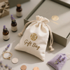 Small Mini Cotton Drawstring Pouch for Coin Bracelet Lavender Sachet Custom Logo Gift and Packaging Bag Low MOQ