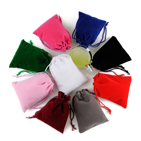 Custom Recyclable Velvet Drawstring Pouch for Jewelry Watches Gemstones Clothes and Shoes-Colorful with Logo Gift