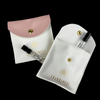 Custom Mini Button Bracelet Jewelry Pouches Envelope Shape Leather Gift Bag for Jewellery Button Bag Packaging
