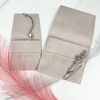 Fashion Microfiber Custom Logo Microfiber Envelope Packaging Pouch Luxury Small Jewelry Gift Necklace Rings Earrings Bag