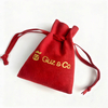 Custom Logo Microfiber Jewelry Pouch High Quality Ring Necklace Jewelry Bag Jewelry Packaging Drawstring Pouch