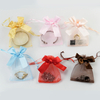 Custom Logo Small Ribbon Drawstring Organza Pouches Chocolate & Jewelry Gift Packaging with Premium Material