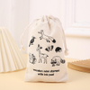 Hot Selling Organic Cotton Drawstring Dust Bag Soft Small Calico Flannel Fabric Jewelry Pouch Bags Recyclable Gift Packaging
