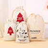 Hot Selling Organic Cotton Drawstring Dust Bag Soft Small Calico Flannel Fabric Jewelry Pouch Bags Recyclable Gift Packaging