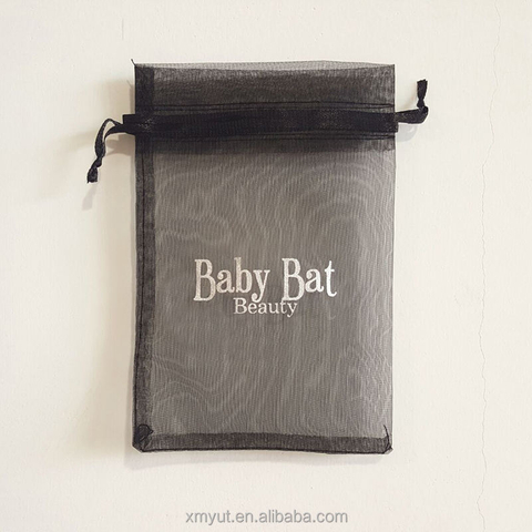Custom Printed Organza Pouch Wholesale Gift Drawstring Recyclable Silver Color or Customized Organza Bag