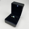 Wholesale Luxury Necklace Jewelry Gift Box with LED Ring Wiredrawing Design Velvet Material PU Leather Case