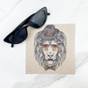 Lion Pattern Microfiber Eyeglasses Glasses Cleaning Cloth Eyewear Accessories Sunglasses Screen Lens Cleaner Cloth