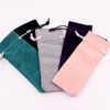 Luxury Soft Rectangular Velvet Drawstring Pouch for Jewelry Customized Recyclable Dust Gift Cosmetic Packaging Bag